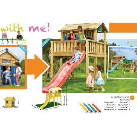 Spatiu de joaca Playhouse platform XL tobogan 3 m - JungleGym - poza 5