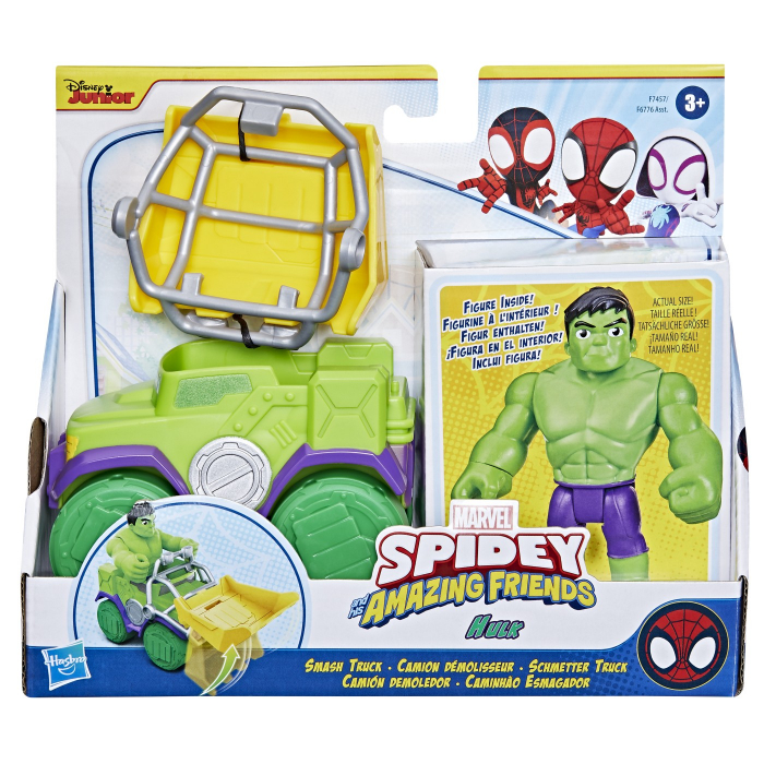 Spidey Set Masinuta, Figurina si Accesoriu Hulk