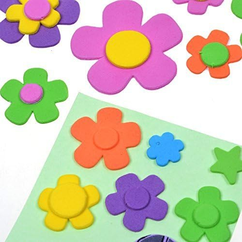 Stickere autoadezive flori colorate,hartie gumata,30 bucati set