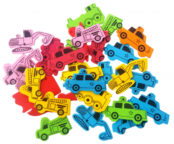 Stickere masini pentru activitati crafts,spuma,4x2 cm,8g