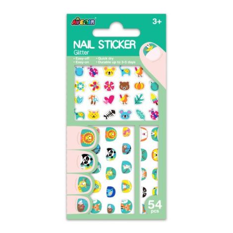 Stickere pentru unghii cu sclipici - Animale - poza 1