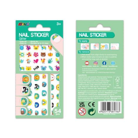 Stickere pentru unghii cu sclipici - Animale - poza 3