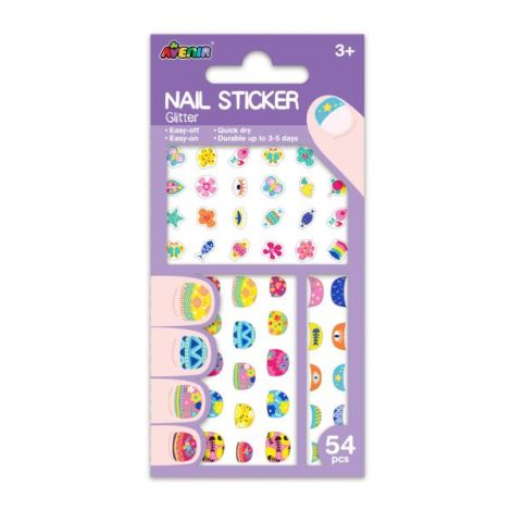 Stickere pentru unghii cu sclipici - Flori