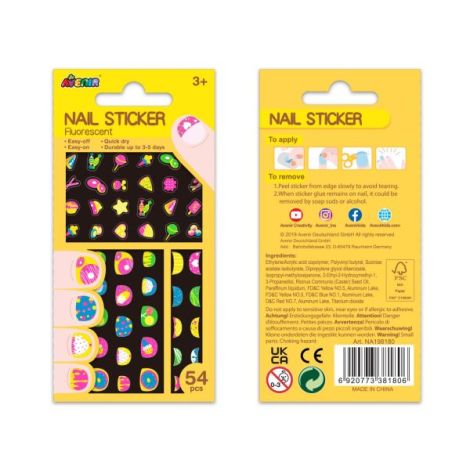 Stickere pentru unghii fosforescente - Cookie - poza 3