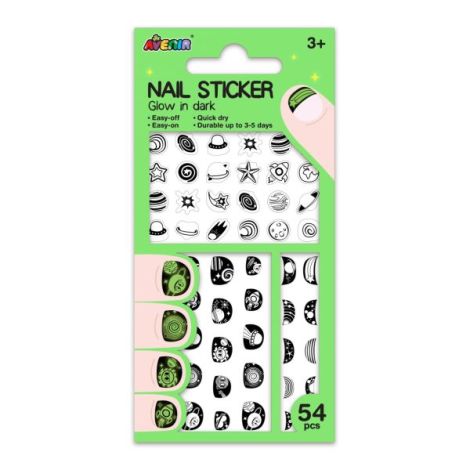 Stickere pentru unghii fosforescente - stralucesc in intuneric - Spatiu - poza 1