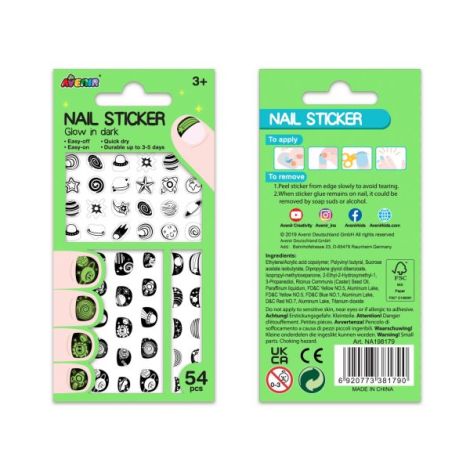 Stickere pentru unghii fosforescente - stralucesc in intuneric - Spatiu - poza 3