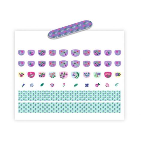 Stickere pentru unghii model flori, Djeco - poza 2