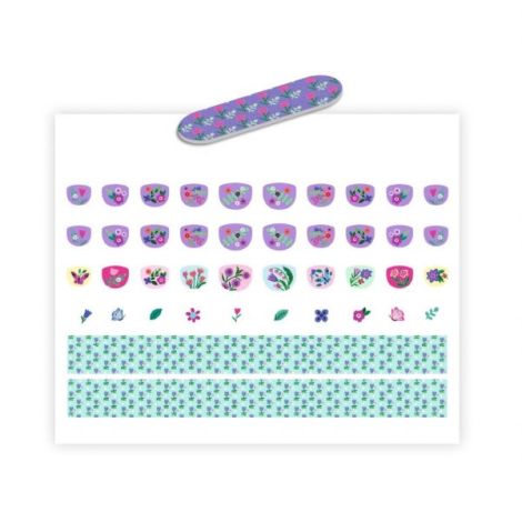 Stickere pentru unghii model flori, Djeco - poza 3