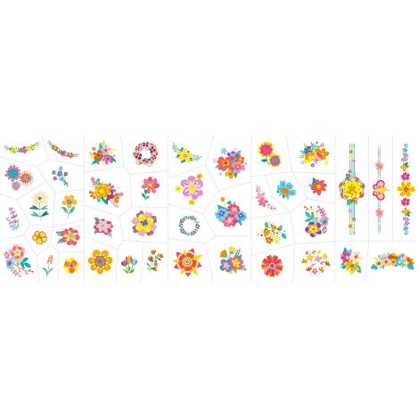 Stickere pentru unghii si tatuaje - Flori - poza 3
