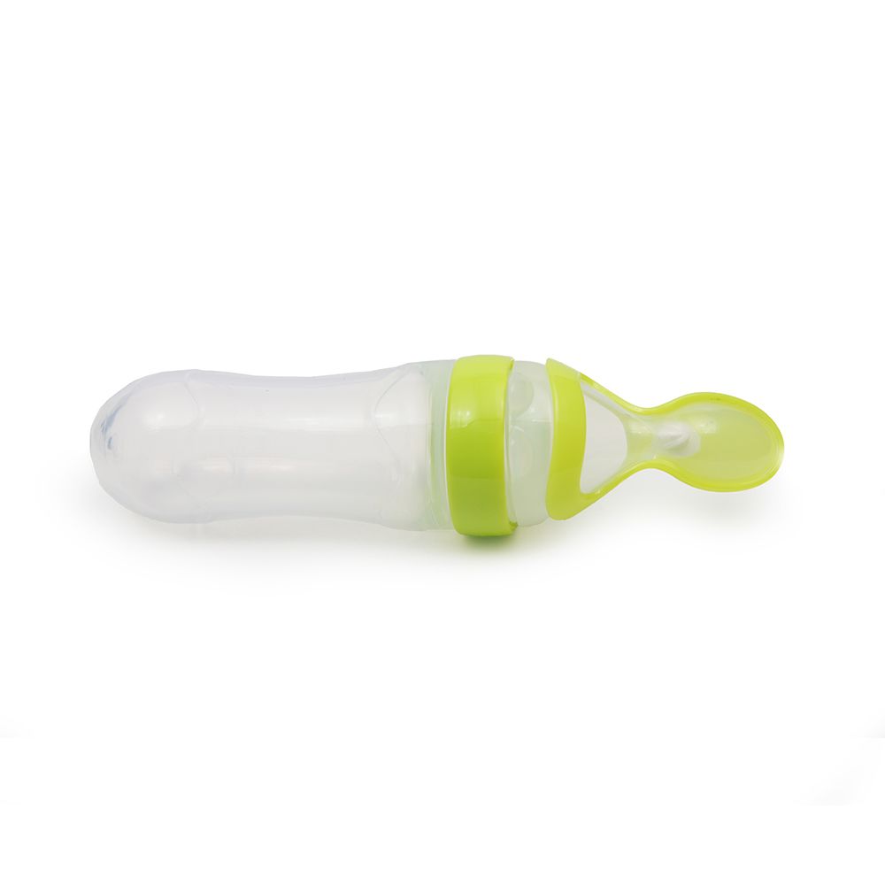 Sticla din silicon cu lingurita 90 ml Cangaroo 6 luni + - poza 1