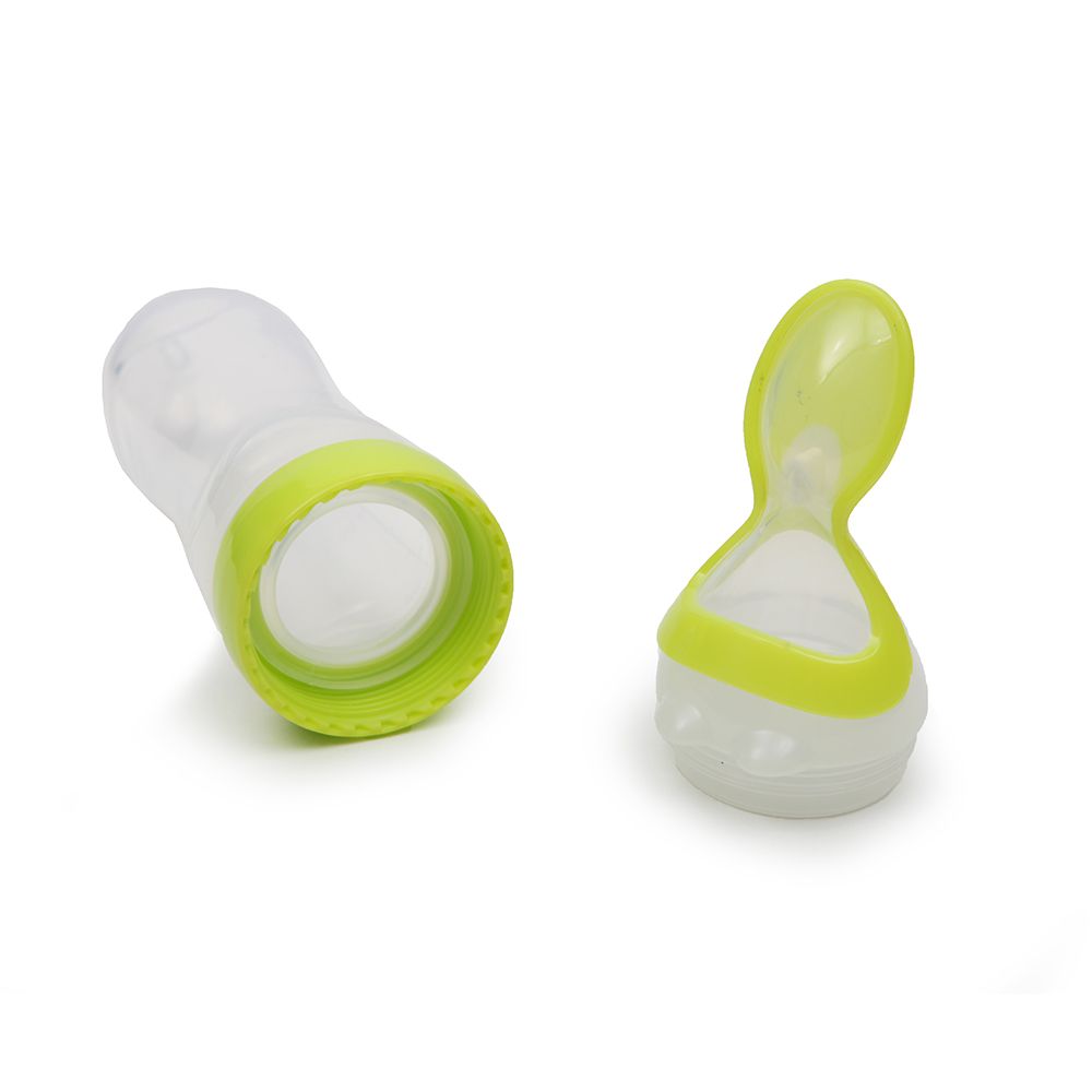 Sticla din silicon cu lingurita 90 ml Cangaroo 6 luni + - poza 2