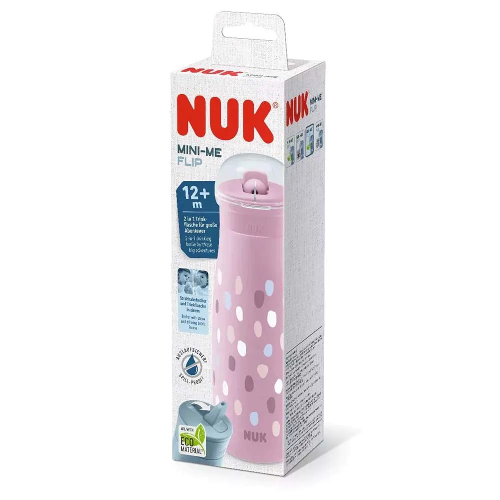 Sticla sport 2 in 1 Nuk Mini Me Flip 450 ml 12 luni + Mov - poza 3