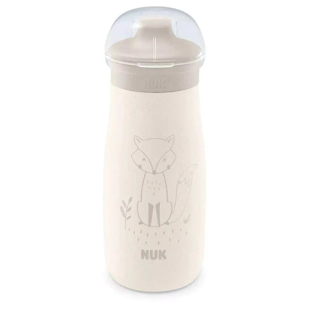 Sticla sport din otel inoxidabil Nuk Mini Me 300 ml 9 luni + Bej - poza 2
