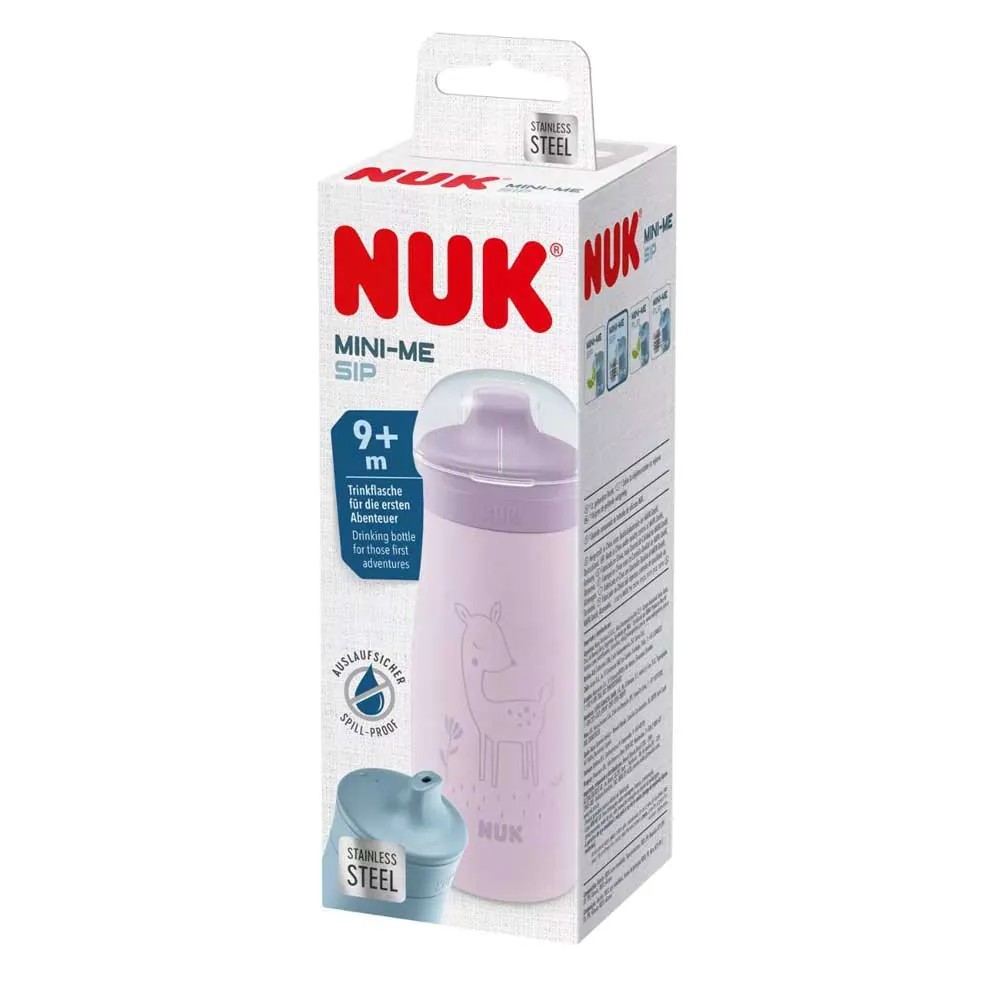 Sticla sport din otel inoxidabil Nuk Mini Me 300 ml 9 luni + Mov - poza 3