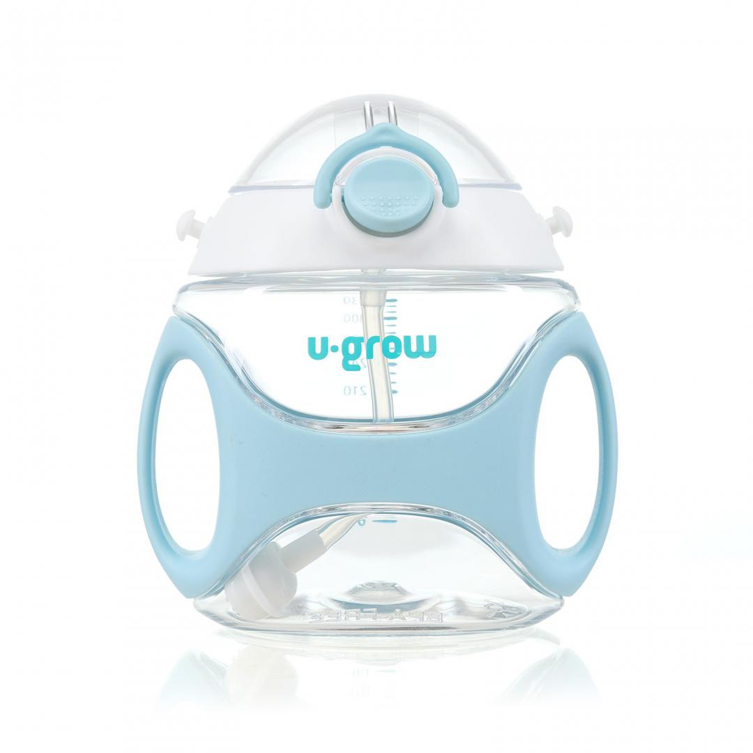 Sticla tritan cu pai si curea , 330 ml , blue, U-Grow