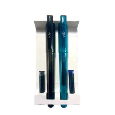 Stilouri Splendid Duo - set de 2 stilouri cu 4 rezerve de cerneala albastra si neagra - poza 4