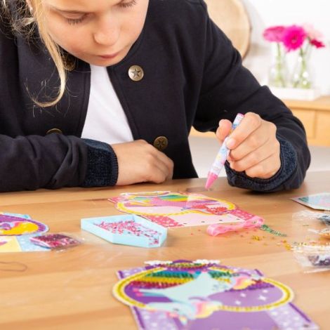 Studio creativ 2 in 1 cu unicorni, pictura cu diamante si bratari - poza 5