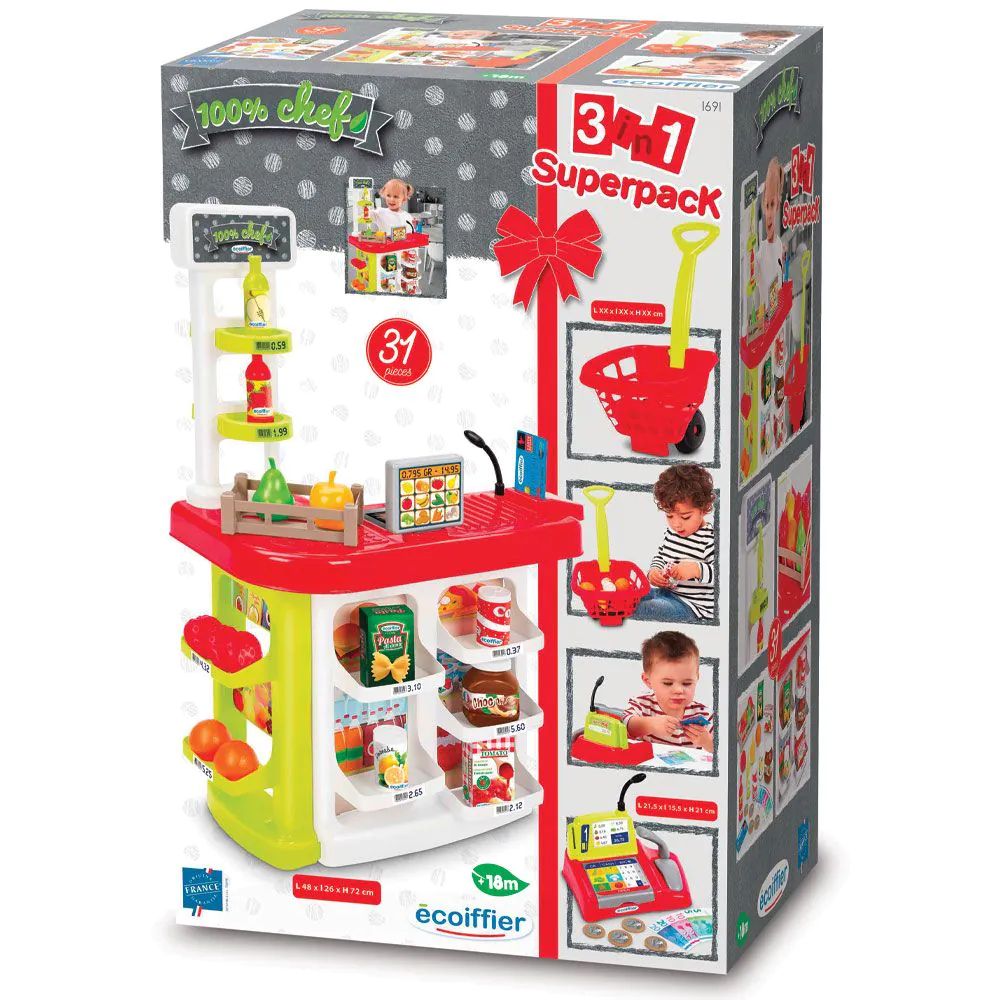 Supermarket 3 in 1 pentru copii Ecoiffier 100% Chef - poza 2