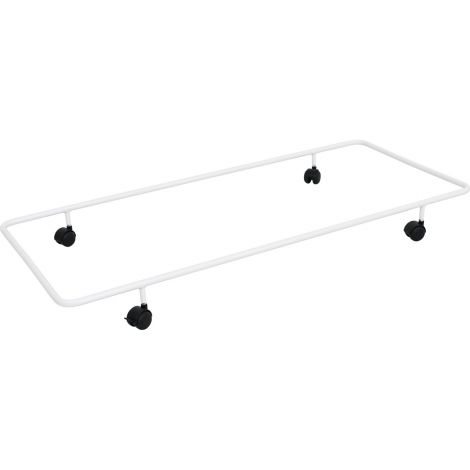 Suport din metal cu roti pentru 15 paturi stivuibile, culoare alb, cresa si gradinita - poza 1