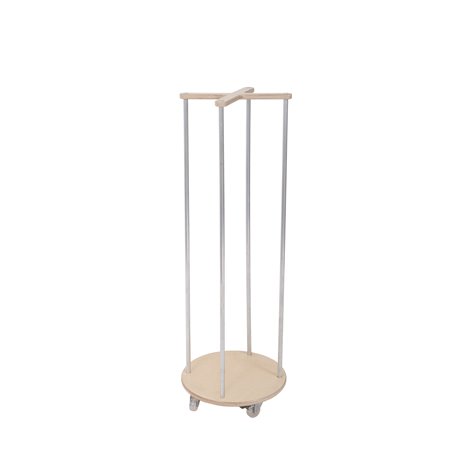 Suport mobil pentru 12 pufuri din spuma Nature, 38 cm diam, 114 cm inaltime, cresa si gradinita - poza 1