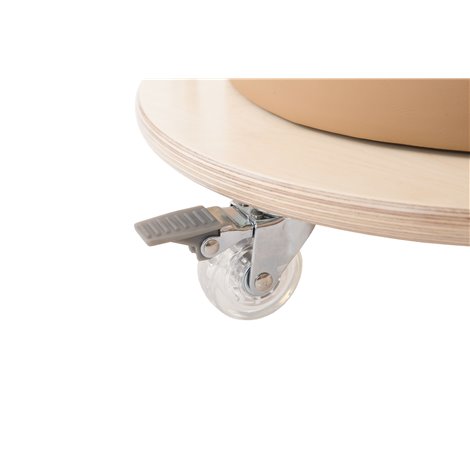 Suport mobil pentru 12 pufuri din spuma Nature, 38 cm diam, 114 cm inaltime, cresa si gradinita - poza 3