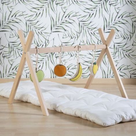 Suport pentru Cos bebe Moise Childhome si Centru de activitati, Lemn Natural - poza 5