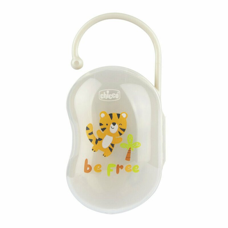 Suport suzete bebelusi, Chicco, Sterilizabil, Pentru 2 bucati, Gri