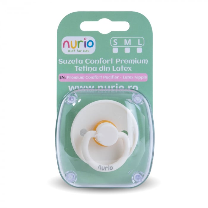 Suzeta Confort Natural - Tetina din Latex - Crem