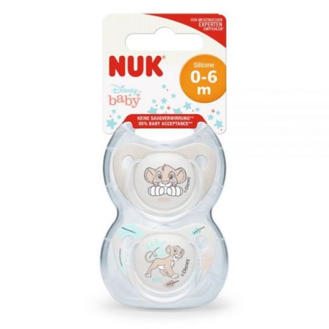 Suzeta Nuk Disney The Lion King Silicon M1, 0-6 luni, Set 2 Bucati - poza 2