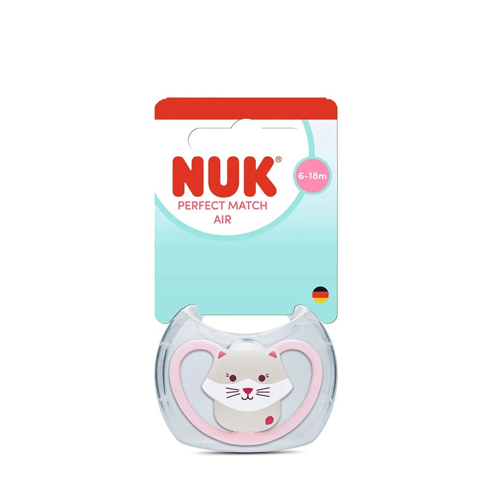 Suzeta NUK Perfect Match Air Silicon Cutie Depozitare Pisica 6-18 luni - poza 2