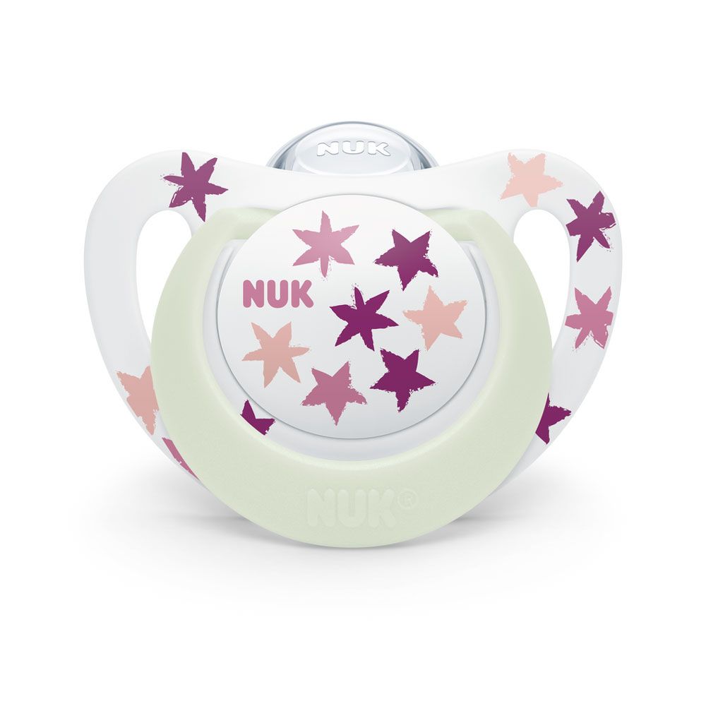 Suzeta silicon Nuk Star Night 18 luni + - poza 1