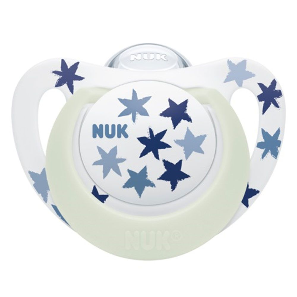 Suzeta silicon Nuk Star Night 18 luni + - poza 2