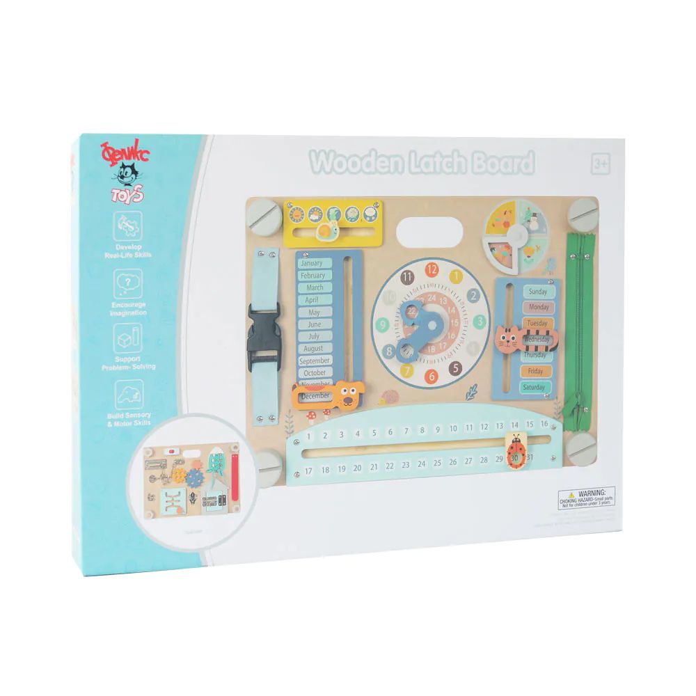 Tabla de activitati din lemn Montessori Busy Board Felyx Toys - poza 1