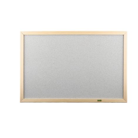 Tabla de pluta 100x150 cm, gri cu rama din lemn, avizier scoala, gradinita, birou - poza 1