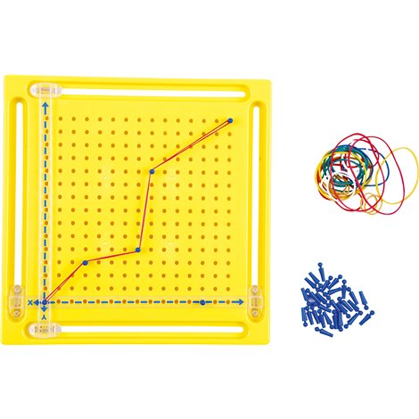 Tabla din plastic cu sistem de coordonate X si Y pentru activitati matematice