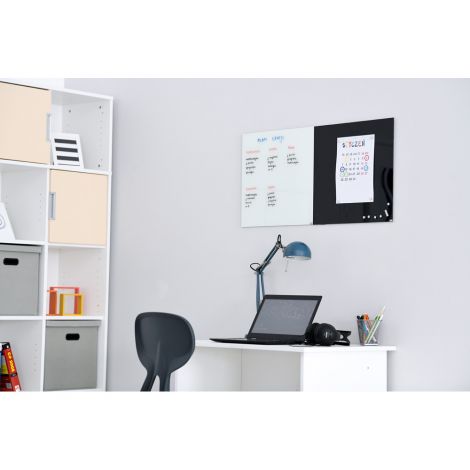 Tabla neagra 45x45 cm, magnetica, din sticla securizata - poza 4
