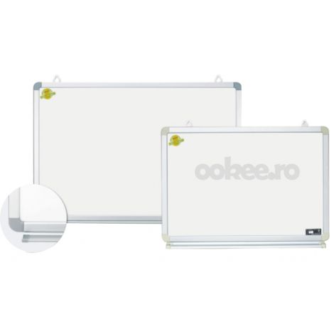 Tabla scolara magnetica de scris, alba, whiteboard, pentru markere, 90 x 60 cm - poza 3