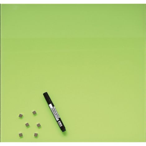 Tabla verde 45x45 cm, magnetica, din sticla securizata