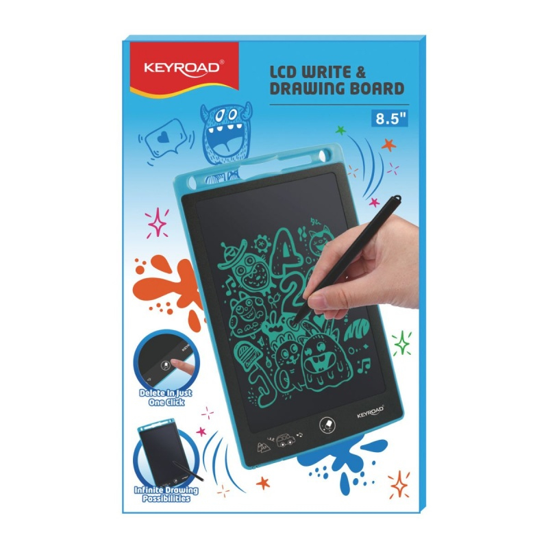 Tableta copii Keyroad LCD 8.5 inch pentru scris si desen, multicolor