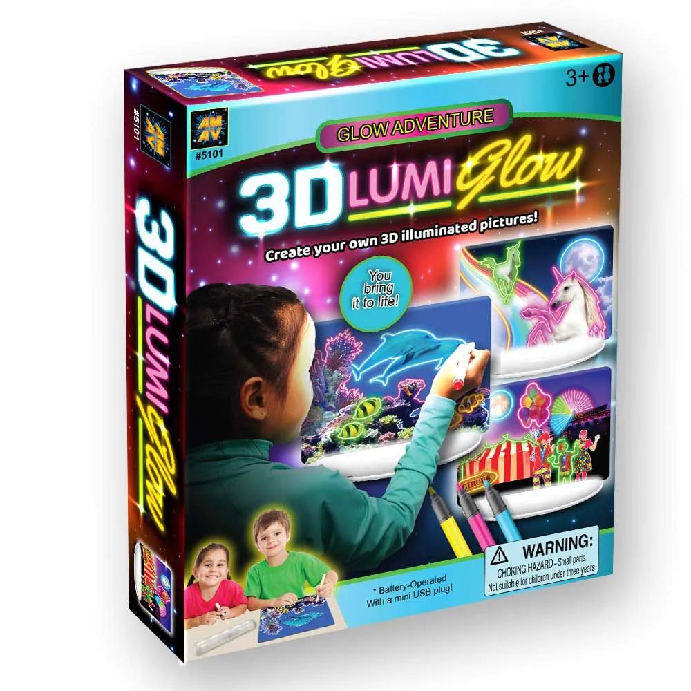 Tablita de desenat AM-AV iluminata cu desene 3D - poza 1