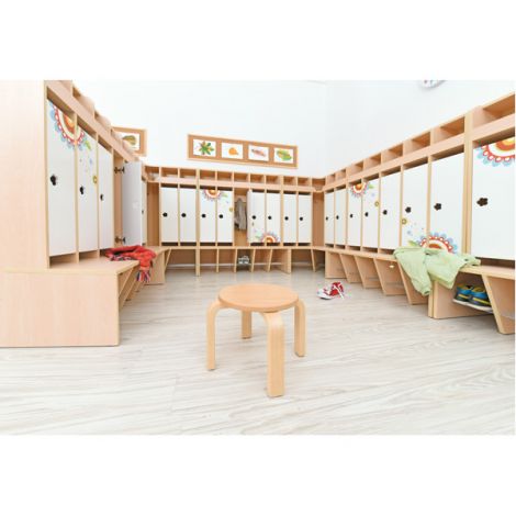 Taburet din placaj lacuit, antiderapant, stivuibil, masura 4, 38 cm - poza 3