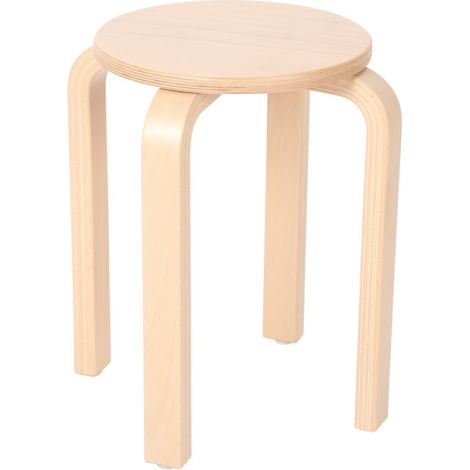 Taburet din placaj lacuit, antiderapant, stivuibil, masura 5, 43 cm - poza 1