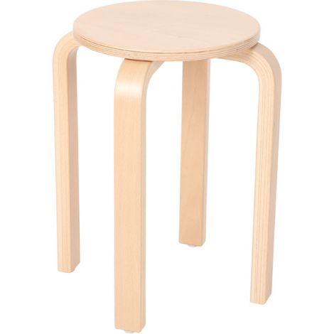 Taburet din placaj lacuit, antiderapant, stivuibil, masura 6, 46 cm - poza 1