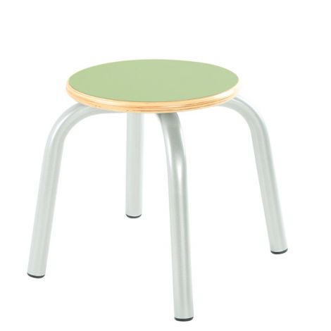 Taburet stivuibil Flexi marimea 2, verde, picioare metalice