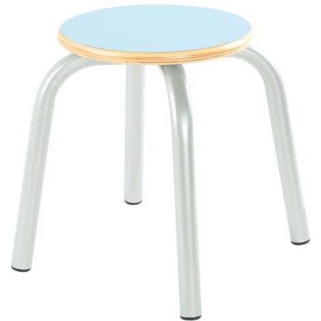 Taburet stivuibil Flexi marimea 3, albastru, picioare metalice - poza 1