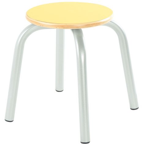 Taburet stivuibil Flexi marimea 3, galben, picioare metalice - poza 1