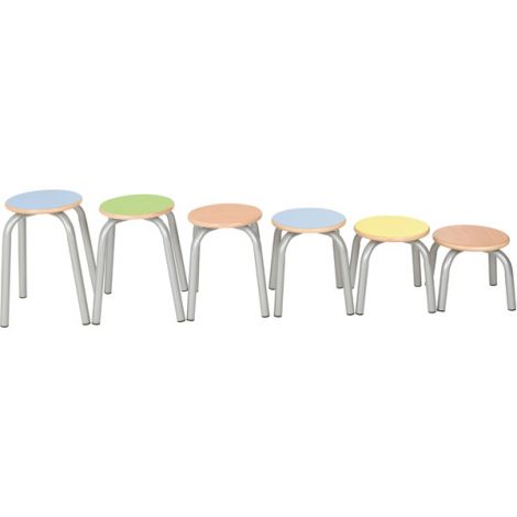 Taburet stivuibil Flexi marimea 3, verde, picioare metalice - poza 2