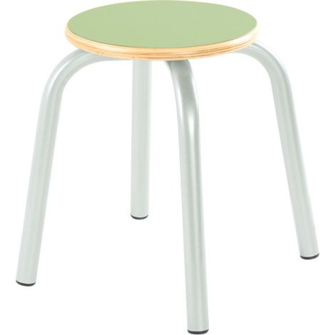 Taburet stivuibil Flexi marimea 4, verde, picioare metalice - poza 1