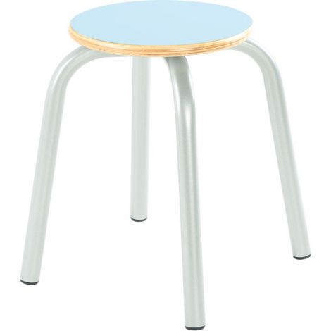 Taburet stivuibil Flexi marimea 5, albastru, picioare metalice - poza 1