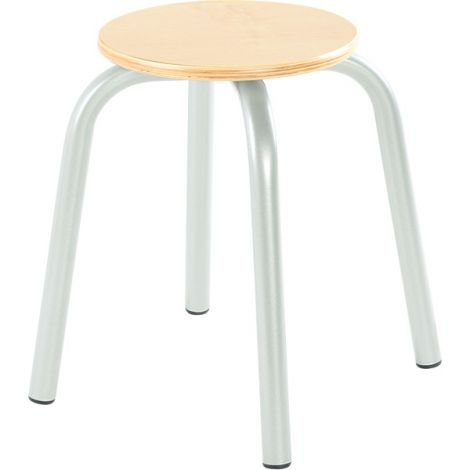 Taburet stivuibil Flexi marimea 5, fag, picioare metalice